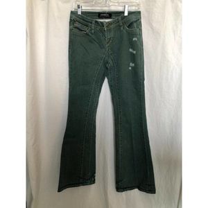 London Jeans Stretch Flare Light Wash Womens 6 Retro Grunge